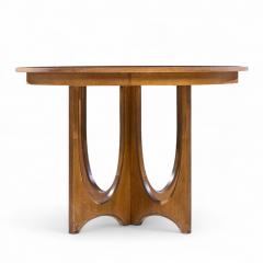  Broyhill Brasilia Broyhill Brasilia Mid Century Walnut Round Expanding Dining Table with 2 Leaves - 4387400