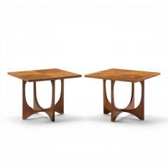  Broyhill Brasilia Broyhill Brasilia Mid Century Walnut Side Tables Pair - 4686138