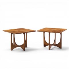  Broyhill Brasilia Broyhill Brasilia Mid Century Walnut Side Tables Pair - 4686139