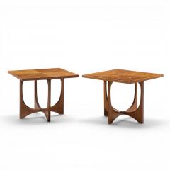  Broyhill Brasilia Broyhill Brasilia Mid Century Walnut Side Tables Pair - 4689022