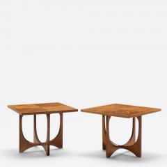  Broyhill Brasilia Broyhill Brasilia Mid Century Walnut Side Tables Pair - 4689051
