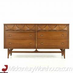  Broyhill Brasilia Broyhill Brasilia Mid Century Walnut and Brass 6 Drawer Dresser - 3688203