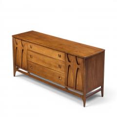  Broyhill Brasilia Broyhill Brasilia Mid Century Walnut and Brass 66 Inch Credenza - 4681129