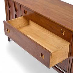 Broyhill Brasilia Broyhill Brasilia Mid Century Walnut and Brass 66 inch Credenza - 4311179