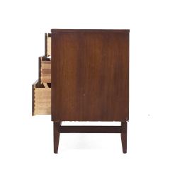  Broyhill Brasilia Broyhill Brasilia Mid Century Walnut and Brass 9 Drawer Lowboy Dresser - 3994802