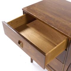  Broyhill Brasilia Broyhill Brasilia Mid Century Walnut and Brass 9 Drawer Lowboy Dresser - 4214660