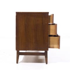  Broyhill Brasilia Broyhill Brasilia Mid Century Walnut and Brass 9 Drawer Lowboy Dresser - 4214661