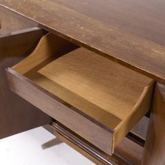  Broyhill Brasilia Broyhill Brasilia Mid Century Walnut and Brass 9 Drawer Lowboy Dresser - 4214664