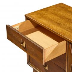  Broyhill Brasilia Broyhill Brasilia Mid Century Walnut and Brass 9 Drawer Lowboy Dresser - 4603608