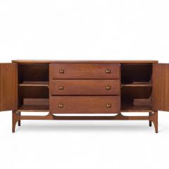  Broyhill Brasilia Broyhill Brasilia Mid Century Walnut and Brass Credenza - 4222969