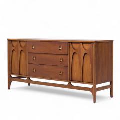  Broyhill Brasilia Broyhill Brasilia Mid Century Walnut and Brass Credenza - 4222970