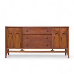  Broyhill Brasilia Broyhill Brasilia Mid Century Walnut and Brass Credenza - 4222971
