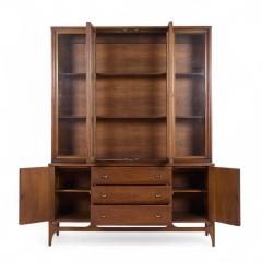  Broyhill Brasilia Broyhill Brasilia Mid Century Walnut and Brass Credenza and Hutch - 4277414