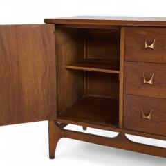  Broyhill Brasilia Broyhill Brasilia Mid Century Walnut and Brass Credenza and Hutch - 4277421