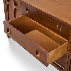  Broyhill Brasilia Broyhill Brasilia Mid Century Walnut and Brass Credenza and Hutch - 4277422