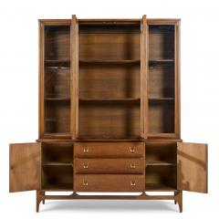  Broyhill Brasilia Broyhill Brasilia Mid Century Walnut and Brass Credenza and Hutch - 4396787