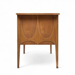 Broyhill Brasilia Broyhill Brasilia Mid Century Walnut and Brass Desk - 4306997