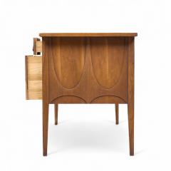  Broyhill Brasilia Broyhill Brasilia Mid Century Walnut and Brass Desk - 4306998