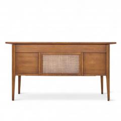  Broyhill Brasilia Broyhill Brasilia Mid Century Walnut and Brass Desk - 4306999