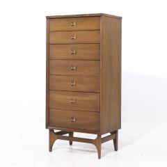  Broyhill Brasilia Broyhill Brasilia Mid Century Walnut and Brass Lingerie Chest - 4104147