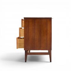  Broyhill Brasilia Broyhill Brasilia Mid Century Walnut and Brass Lowboy 9 Drawer Dresser - 4646364