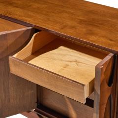  Broyhill Brasilia Broyhill Brasilia Mid Century Walnut and Brass Lowboy 9 Drawer Dresser - 4646366