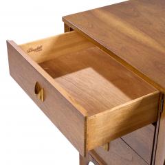  Broyhill Brasilia Broyhill Brasilia Mid Century Walnut and Brass Lowboy Dresser - 4304873