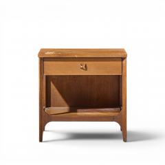  Broyhill Brasilia Broyhill Brasilia Mid Century Walnut and Brass Nightstand - 4684677