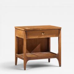  Broyhill Brasilia Broyhill Brasilia Mid Century Walnut and Brass Nightstand - 4689038