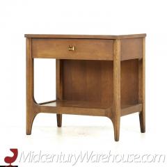  Broyhill Brasilia Broyhill Brasilia Mid Century Walnut and Brass Nightstands Pair - 3246223