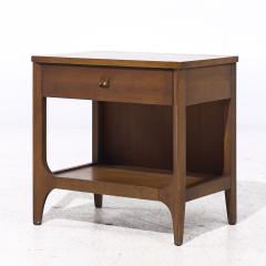  Broyhill Brasilia Broyhill Brasilia Mid Century Walnut and Brass Nightstands Pair - 4103998