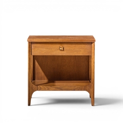  Broyhill Brasilia Broyhill Brasilia Mid Century Walnut and Brass Nightstands Pair - 4704496