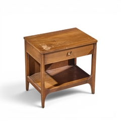  Broyhill Brasilia Broyhill Brasilia Mid Century Walnut and Brass Nightstands Pair - 4704498