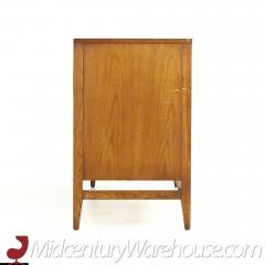  Broyhill Brasilia Broyhill Brasilia Mid Century Walnut and Brass Offset Buffet - 3691988