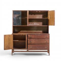  Broyhill Brasilia Broyhill Brasilia Mid Century Walnut and Brass Offset Credenza and Hutch - 4684158