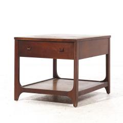  Broyhill Brasilia Broyhill Brasilia Mid Century Walnut and Brass Side End Tables Pair - 3835276