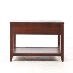  Broyhill Brasilia Broyhill Brasilia Mid Century Walnut and Brass Side End Tables Pair - 3835277