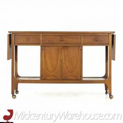  Broyhill Brasilia Broyhill Brasilia Mid Century Walnut and Laminate Serving Bar Cart - 3692042