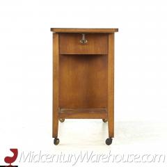  Broyhill Brasilia Broyhill Brasilia Mid Century Walnut and Laminate Serving Bar Cart - 3692044
