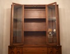  Broyhill Brasilia Broyhill Brasilia Model 6140 62 63 Breakfront Buffet Hutch Walnut China Cabinet - 3947338