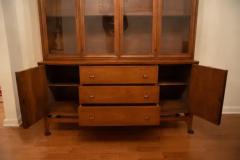  Broyhill Brasilia Broyhill Brasilia Model 6140 62 63 Breakfront Buffet Hutch Walnut China Cabinet - 3947393