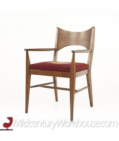  Broyhill Furniture Broyhill Saga Mid Century Walnut Captain Dining Chairs Pair - 3127997