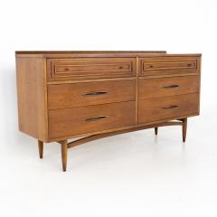  Broyhill Furniture Broyhill Sculptra Mid Century 6 Drawer Lowboy Dresser - 3688350