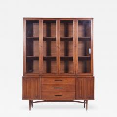  Broyhill Furniture Broyhill Sculptra Mid Century Walnut Credenza and Hutch - 3835336