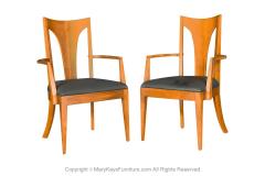  Broyhill Furniture Mid Century Broyhill Walnut Dining Chairs Six - 2973344