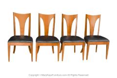  Broyhill Furniture Mid Century Broyhill Walnut Dining Chairs Six - 2973345