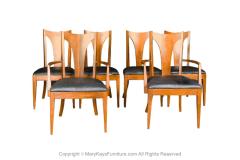  Broyhill Furniture Mid Century Broyhill Walnut Dining Chairs Six - 2973346