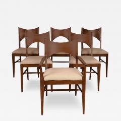  Broyhill Premier Line Mid Century Broyhill Saga Walnut Paul McCobb Style Dining Chairs six - 3663623