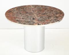  Brueton 1970s Brueton Stainless Steel And Marble Dining Table - 1528475