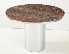  Brueton 1970s Brueton Stainless Steel And Marble Dining Table - 1528484